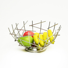 Creative Countertop Iron Household Organizer Vegetable Mesh Bowl Kitchen Storage Metal Wire Fruit Basket